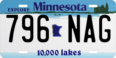 MN license plate 796NAG