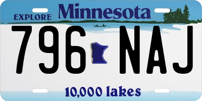 MN license plate 796NAJ