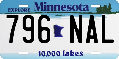 MN license plate 796NAL