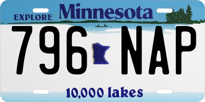 MN license plate 796NAP