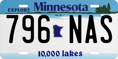 MN license plate 796NAS