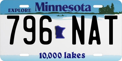 MN license plate 796NAT