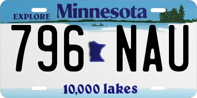 MN license plate 796NAU