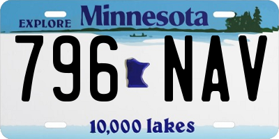 MN license plate 796NAV