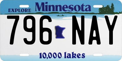 MN license plate 796NAY