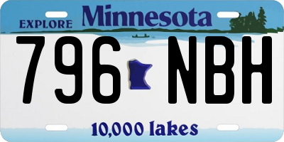 MN license plate 796NBH