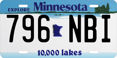 MN license plate 796NBI