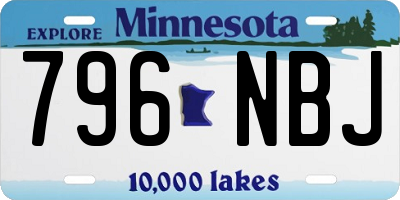 MN license plate 796NBJ