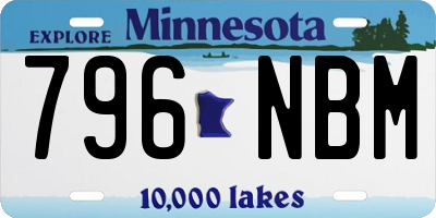 MN license plate 796NBM