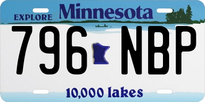 MN license plate 796NBP