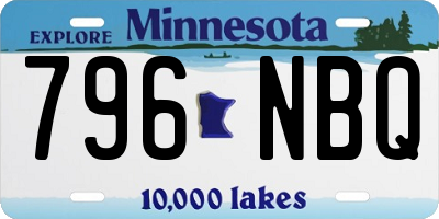 MN license plate 796NBQ