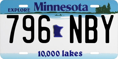 MN license plate 796NBY