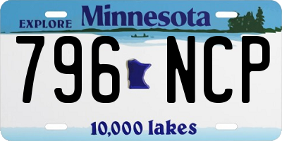 MN license plate 796NCP