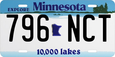 MN license plate 796NCT