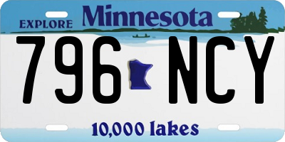 MN license plate 796NCY