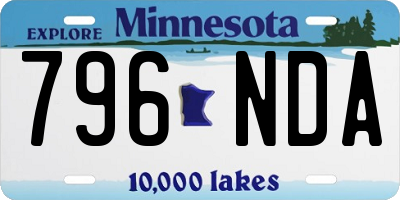 MN license plate 796NDA