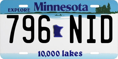MN license plate 796NID