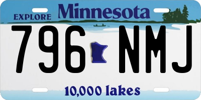 MN license plate 796NMJ