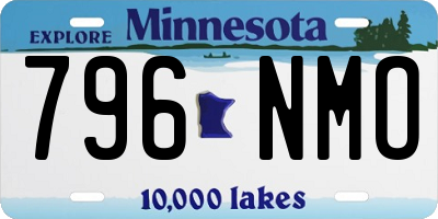 MN license plate 796NMO
