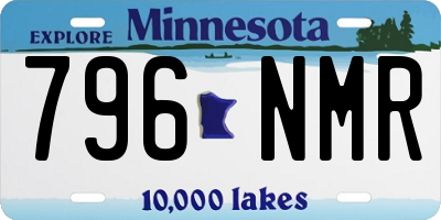 MN license plate 796NMR