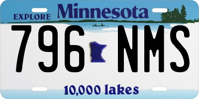 MN license plate 796NMS