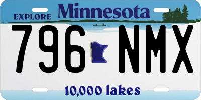 MN license plate 796NMX