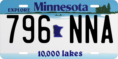 MN license plate 796NNA