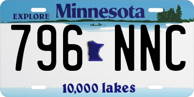 MN license plate 796NNC