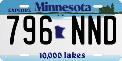 MN license plate 796NND