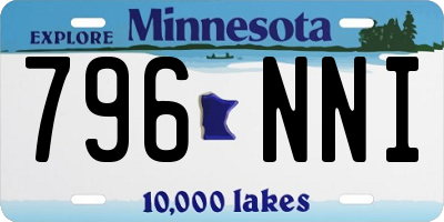 MN license plate 796NNI