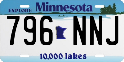 MN license plate 796NNJ