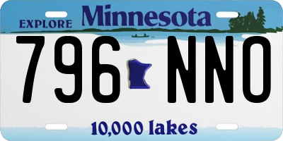 MN license plate 796NNO