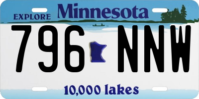 MN license plate 796NNW