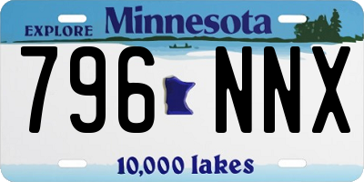 MN license plate 796NNX