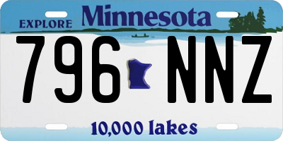 MN license plate 796NNZ