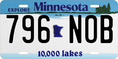 MN license plate 796NOB
