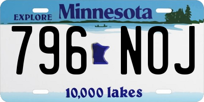 MN license plate 796NOJ