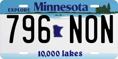 MN license plate 796NON