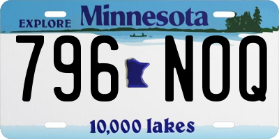 MN license plate 796NOQ