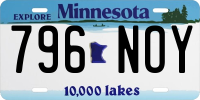 MN license plate 796NOY