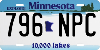 MN license plate 796NPC