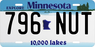 MN license plate 796NUT