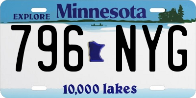 MN license plate 796NYG