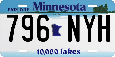 MN license plate 796NYH