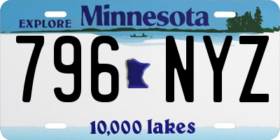 MN license plate 796NYZ