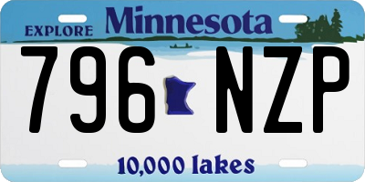 MN license plate 796NZP