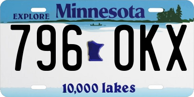 MN license plate 796OKX