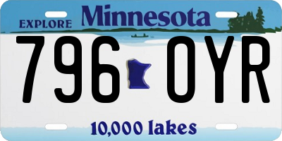 MN license plate 796OYR