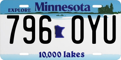 MN license plate 796OYU