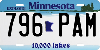 MN license plate 796PAM